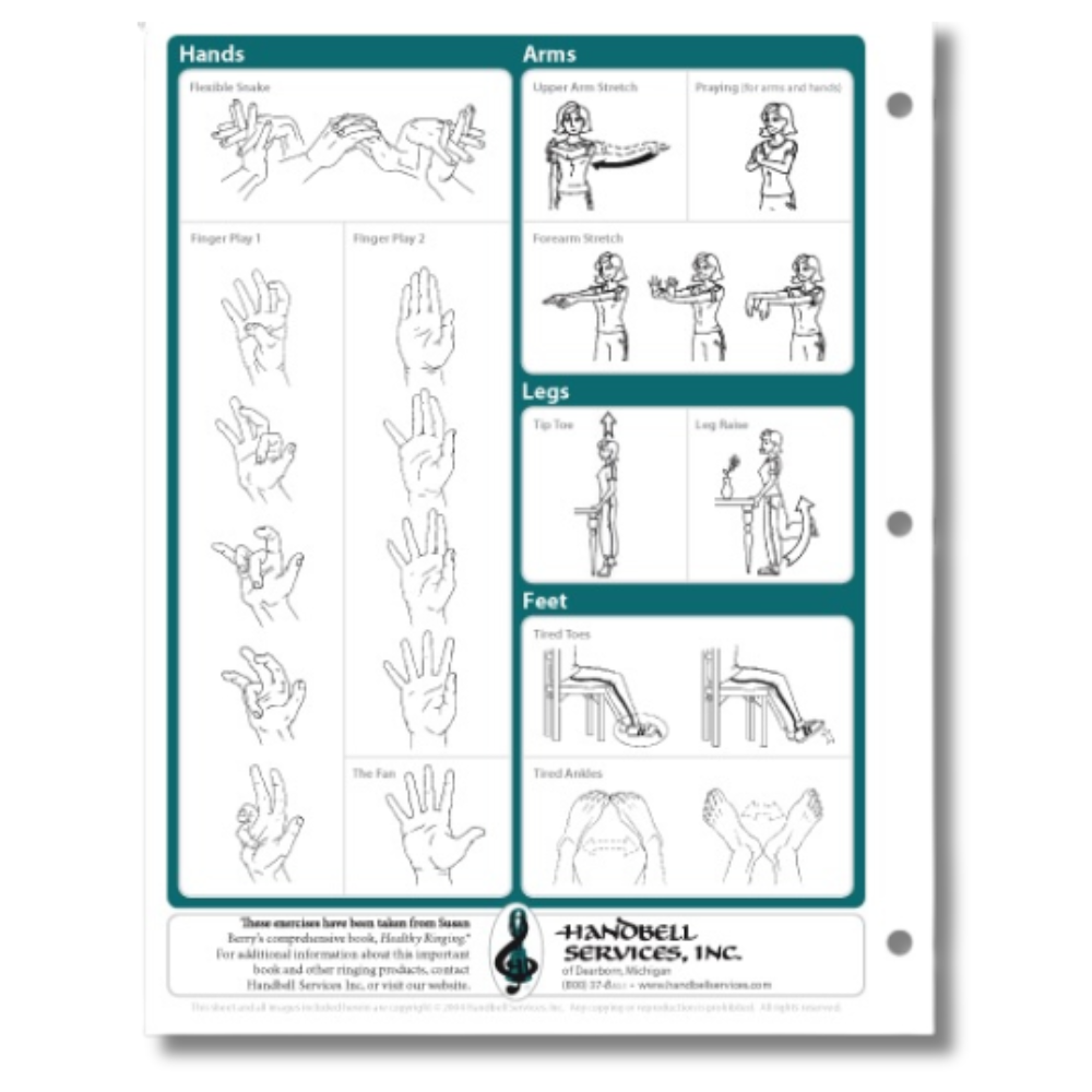 Notebook Reference Guide – Stretching and Warm-ups for Handbell and Handchime Musicians