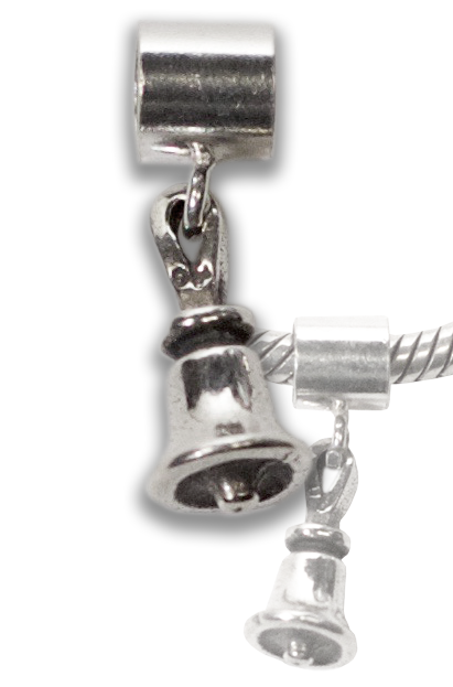 Bracelet Charm Bead - Pandora compatible, sterling silver (FMI)