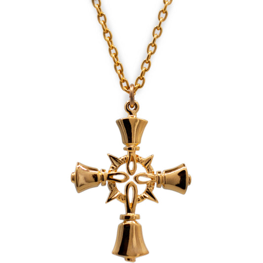 Cross Pendant with 22in. chain - gold vermeil (FMI)