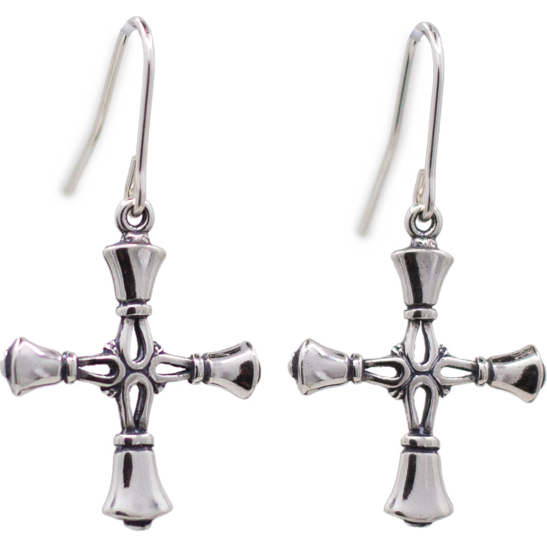 Cross Earrings - sterling silver (FMI)