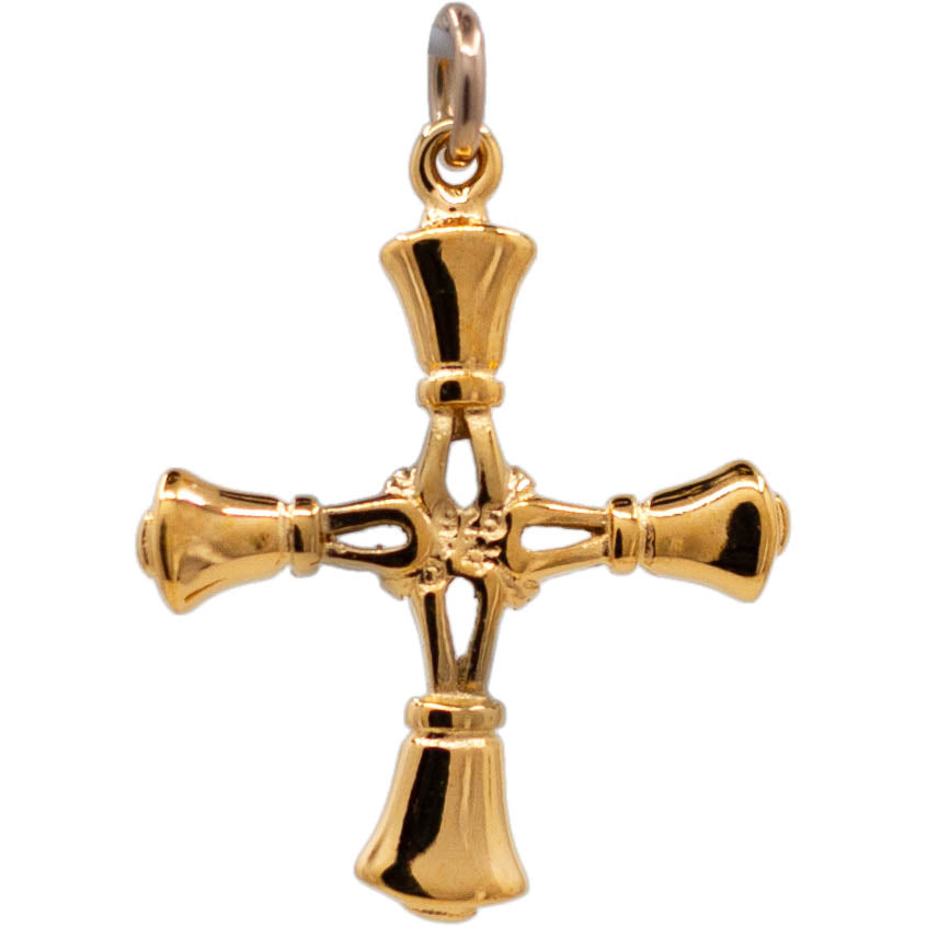 Cross Charm - gold vermeil (FMI)