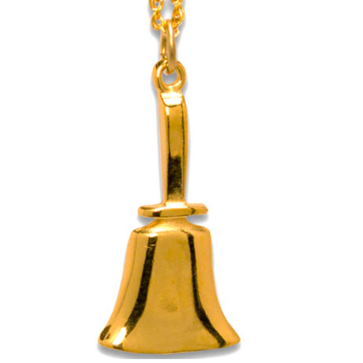 Handbell Charm with Chain Classic in Gold Vermeil – Handcrafted in Arizona