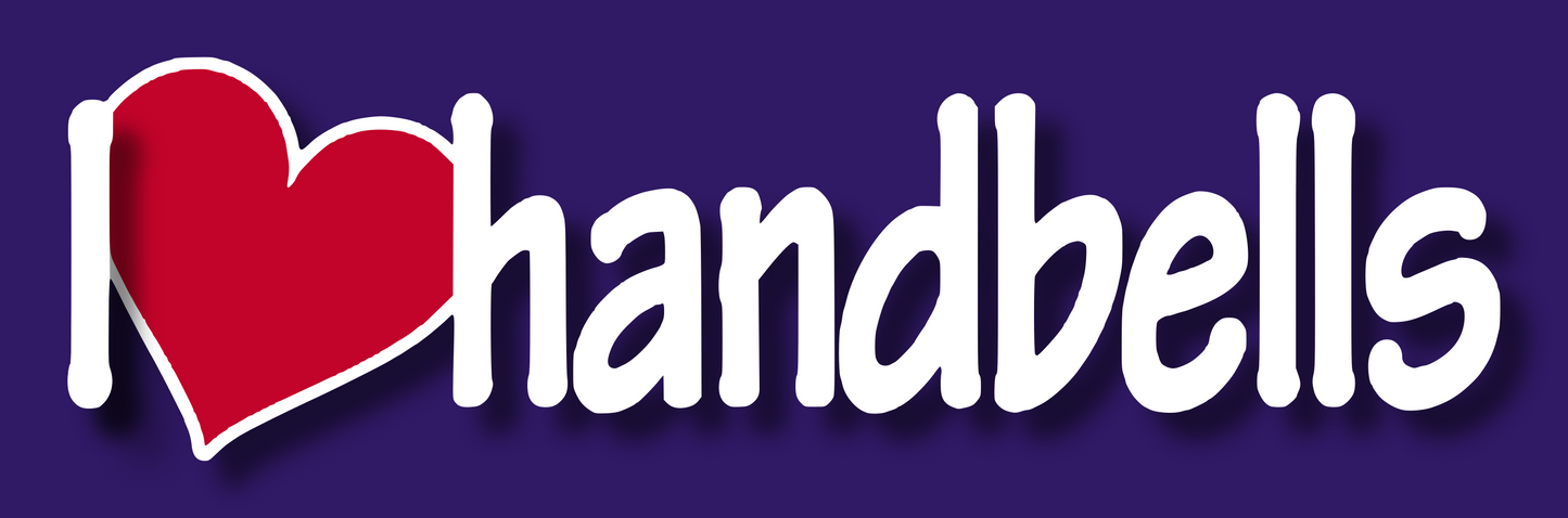 Handbell "I Love Handbells" Decal – Color, 5 in.