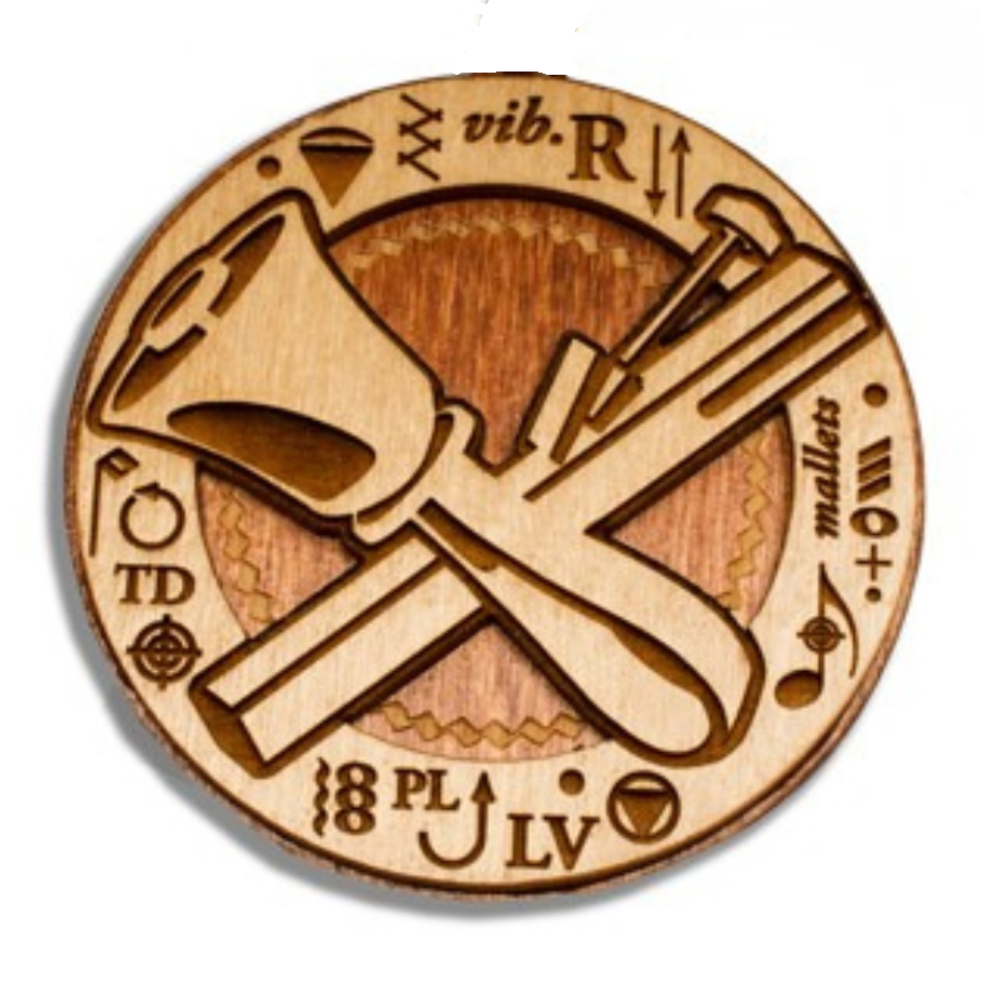 Wooden Ornament - Handbell and Handchime