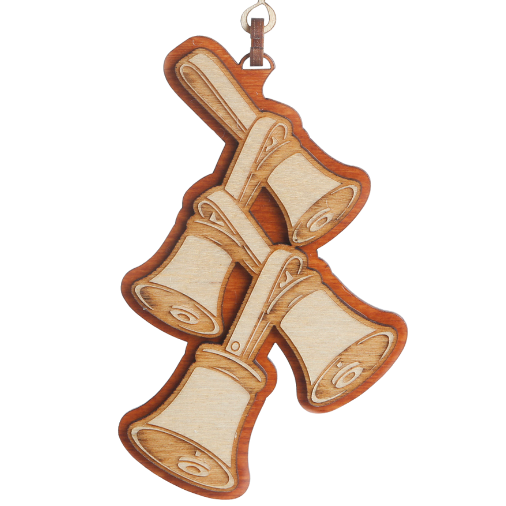 Wooden Ornament - Handbell Tree