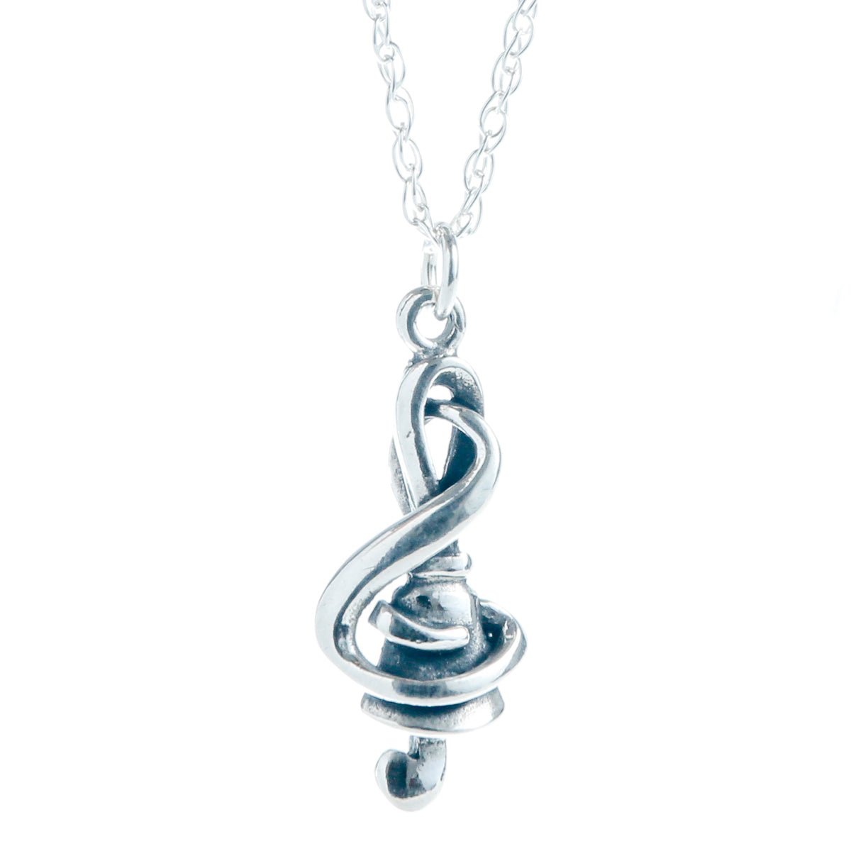 Charm - handbell and treble clef, sterling silver (FMI)