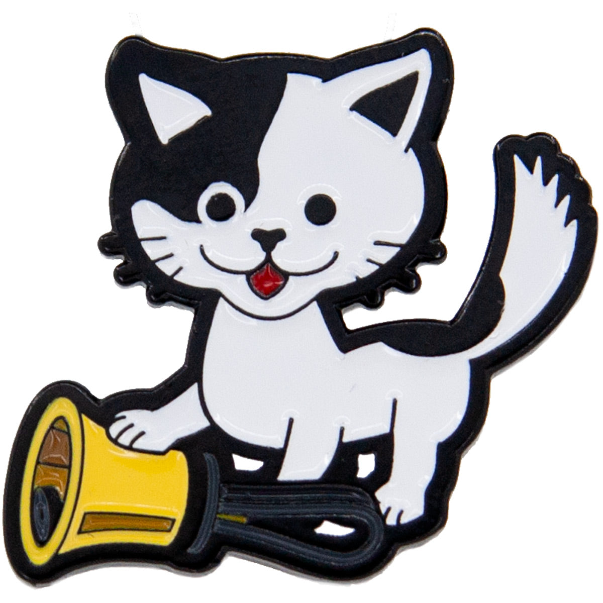 Lapel Pin - cat w/ handbell