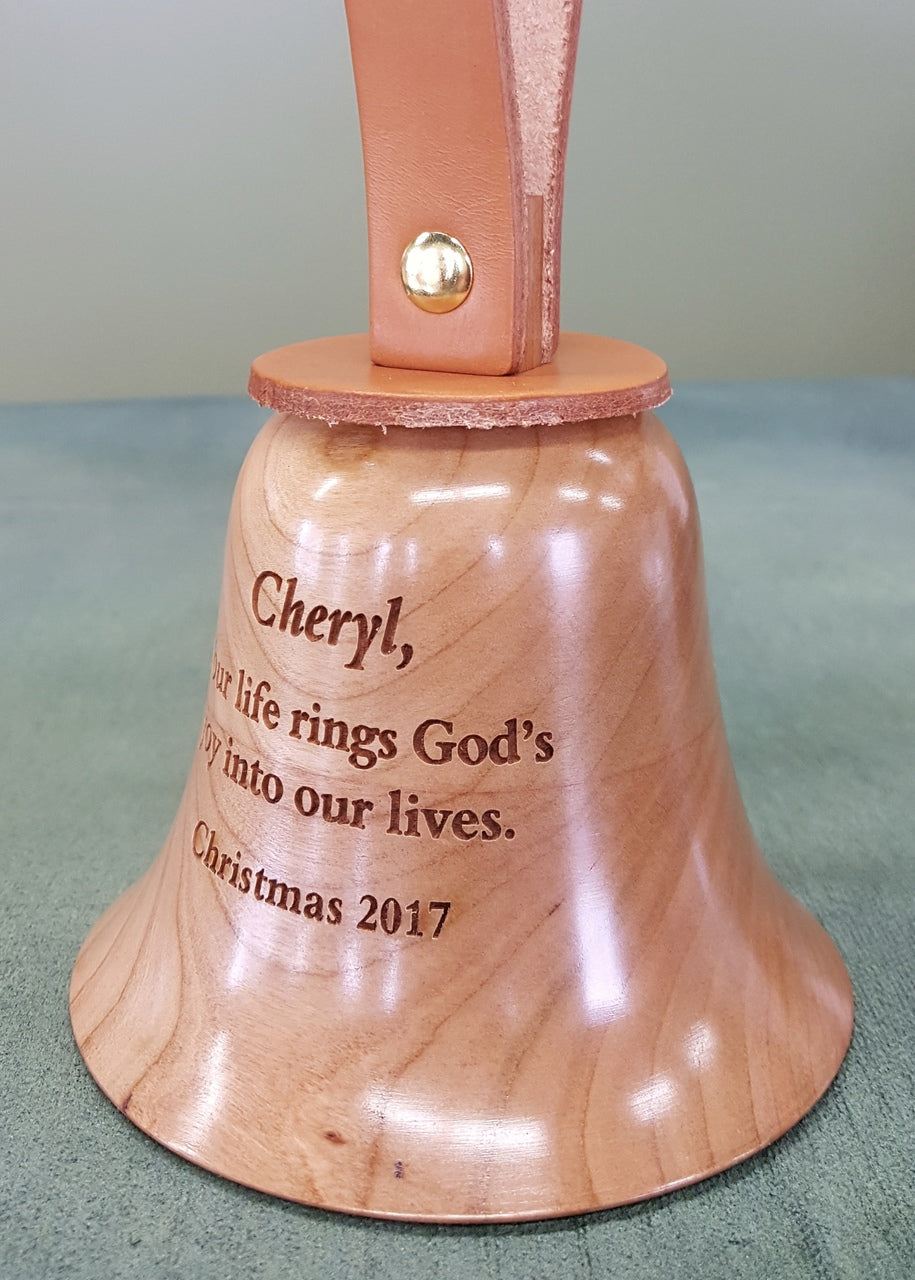Wooden Music Box Bell - with engraving
