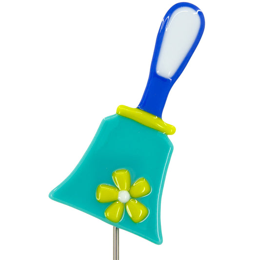 Glass Plant Stake - turquoise