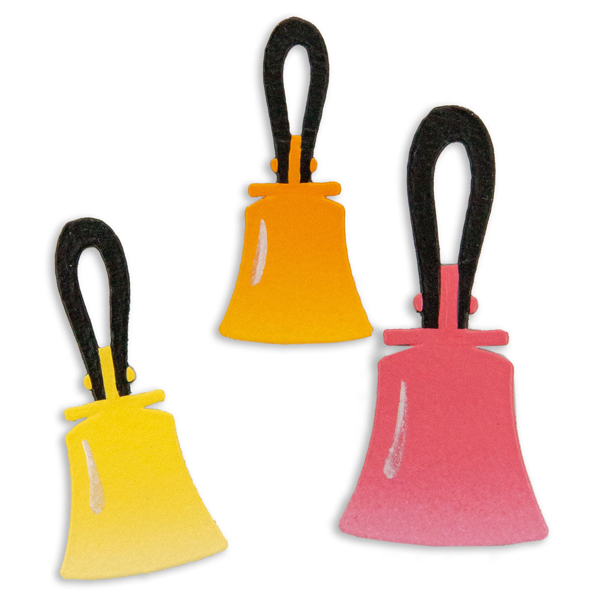 Metal Art Magnet - 3 bells (warm)