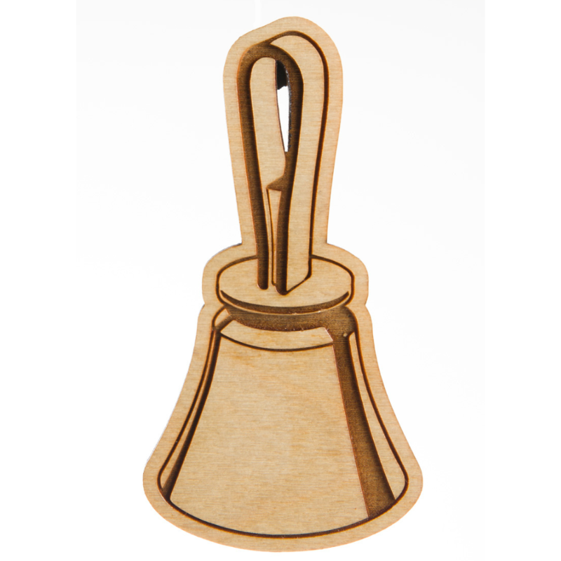Little Wooden Handbell Magnet - 2 in.