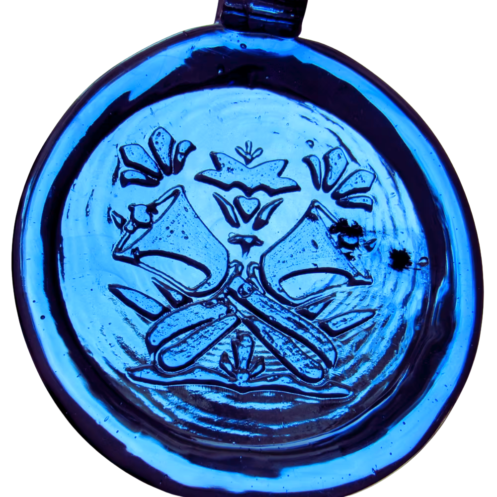NEW! Handbell Glass Medallion - "Bells in the Garden"