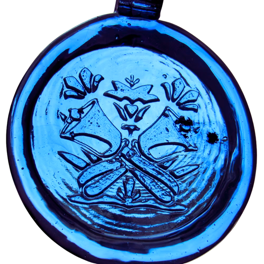 Handbell Glass Medallion - "Bells in the Garden"