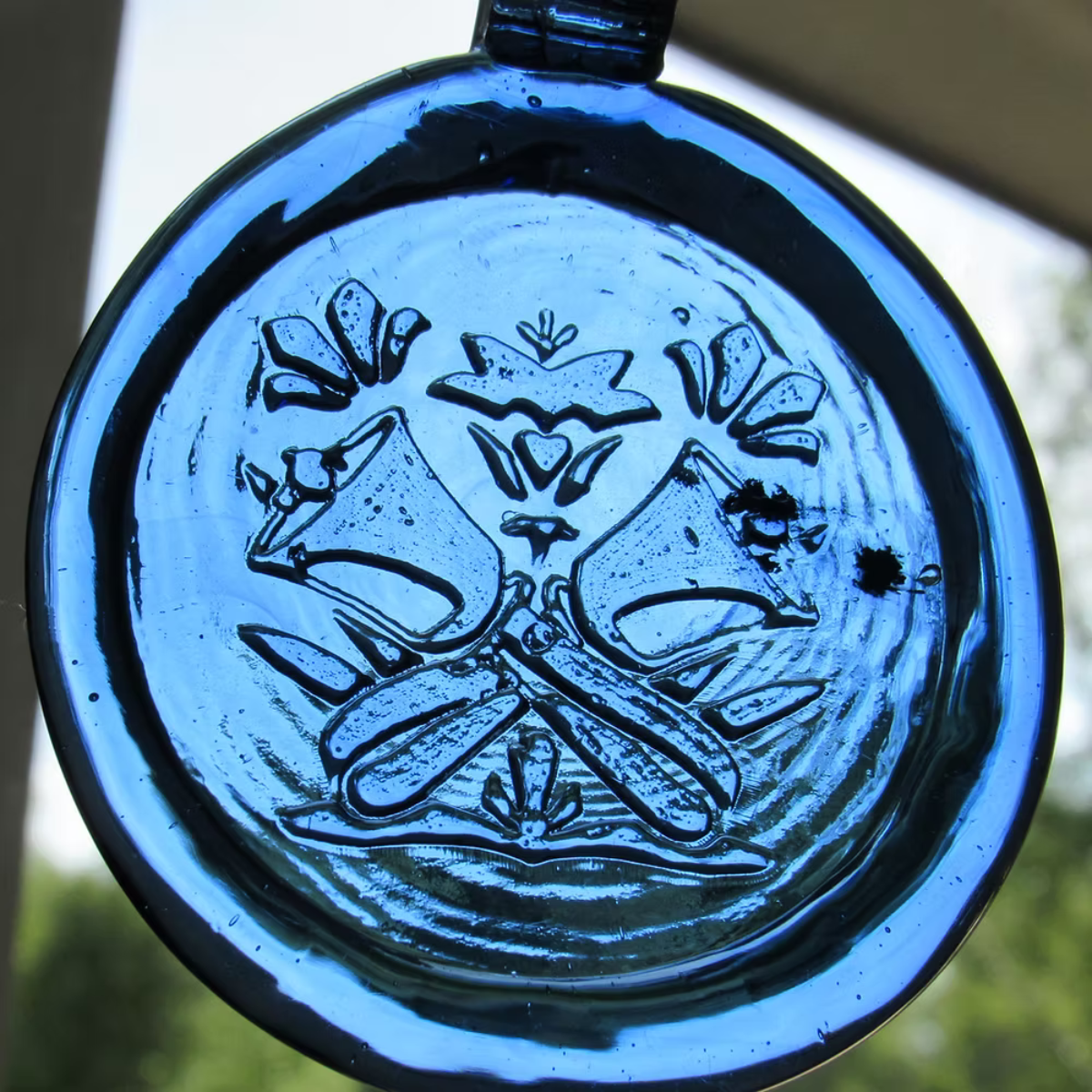 NEW! Handbell Glass Medallion - "Bells in the Garden"