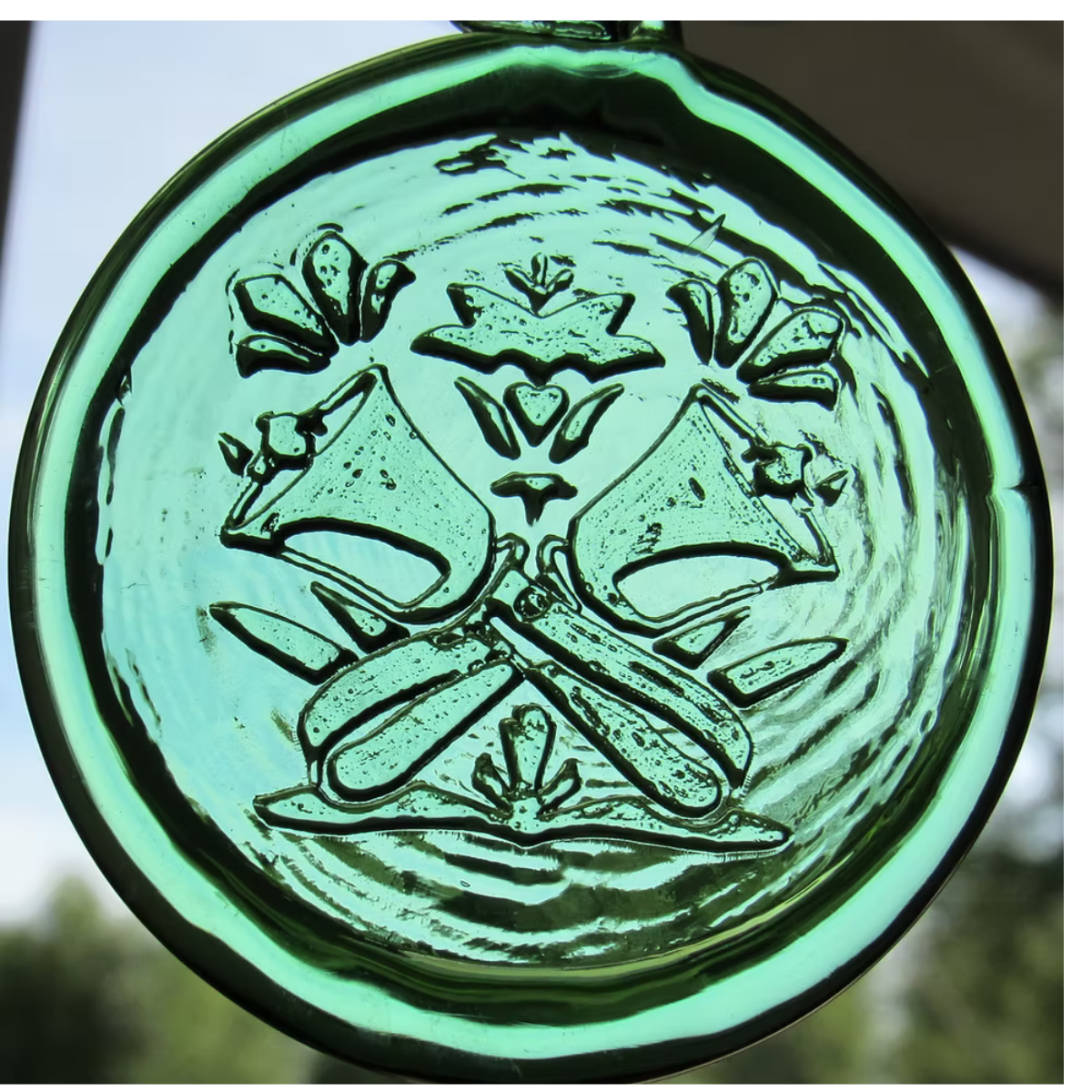 NEW! Handbell Glass Medallion - "Bells in the Garden"