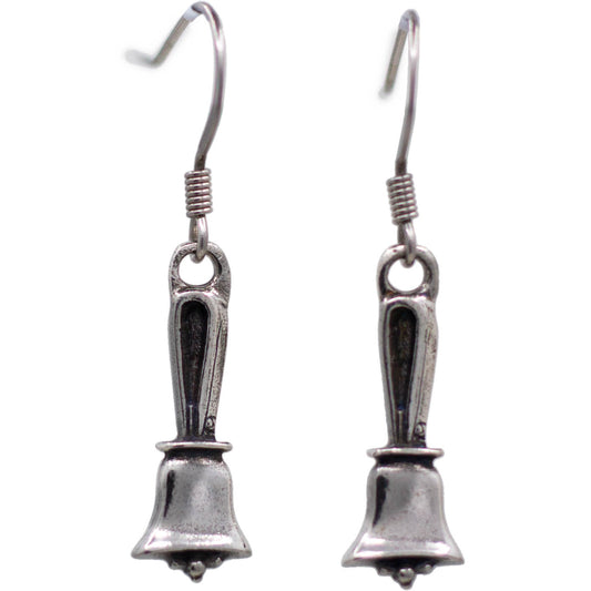 Handbell Earrings – Pewter