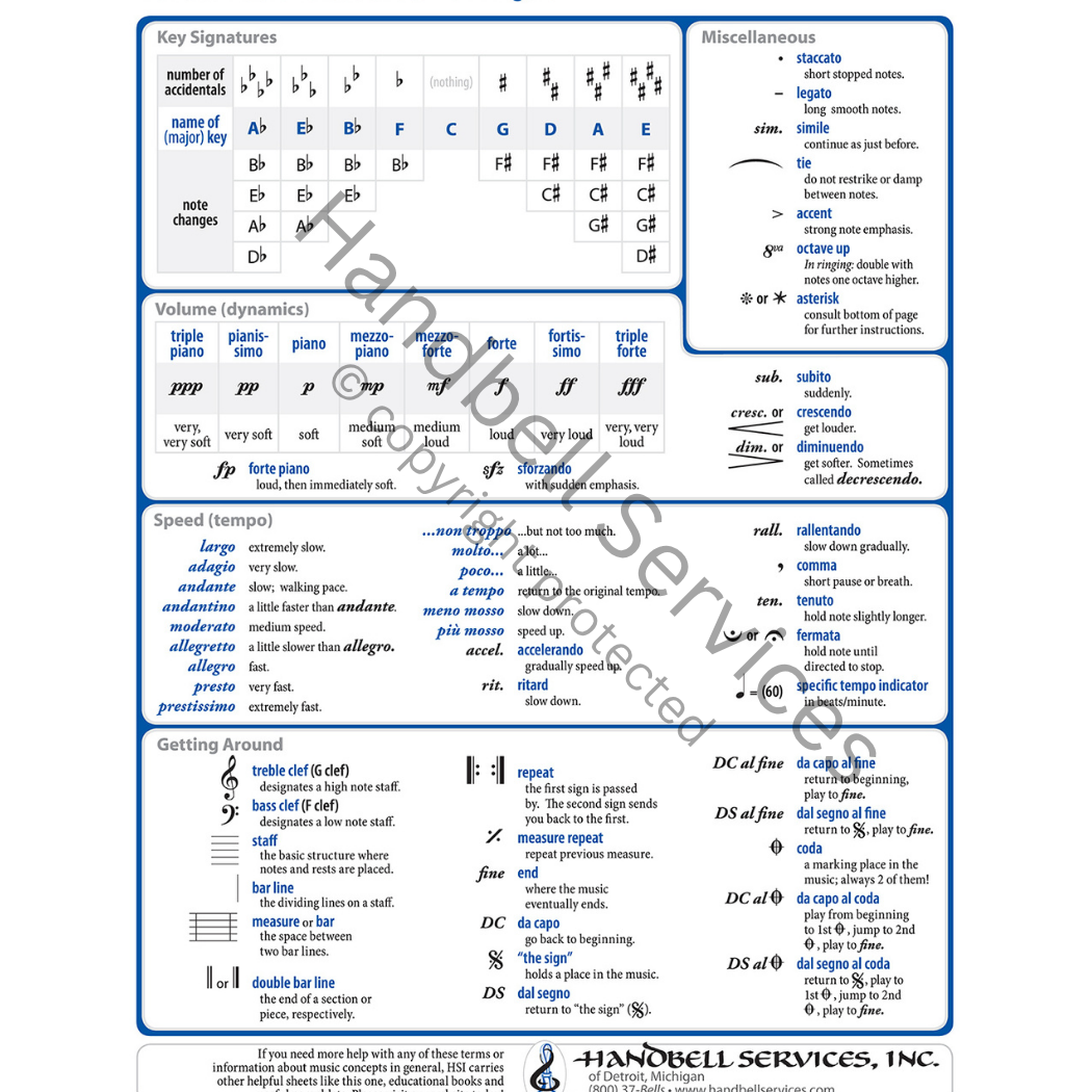 Notebook Reference Guide – Special Techniques and Musical Terms for Handbell and Handchime Musicians
