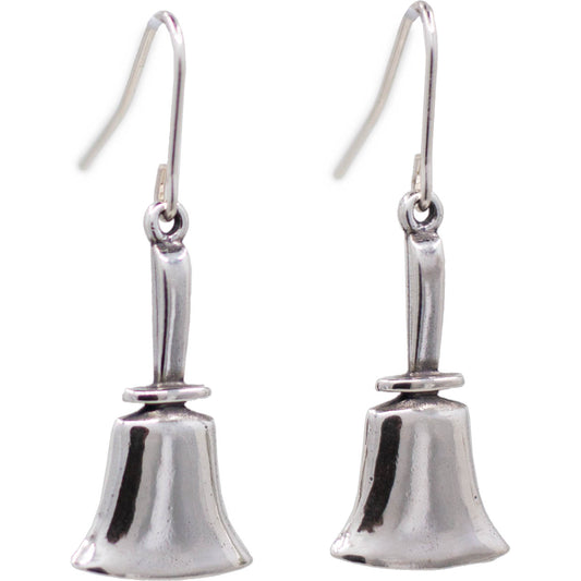 Handbell Earrings, sterling silver