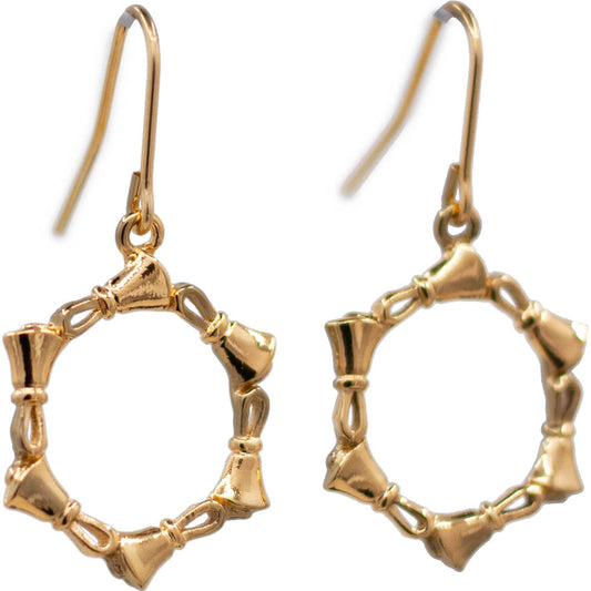 Handbell Earrings, gold vermeil