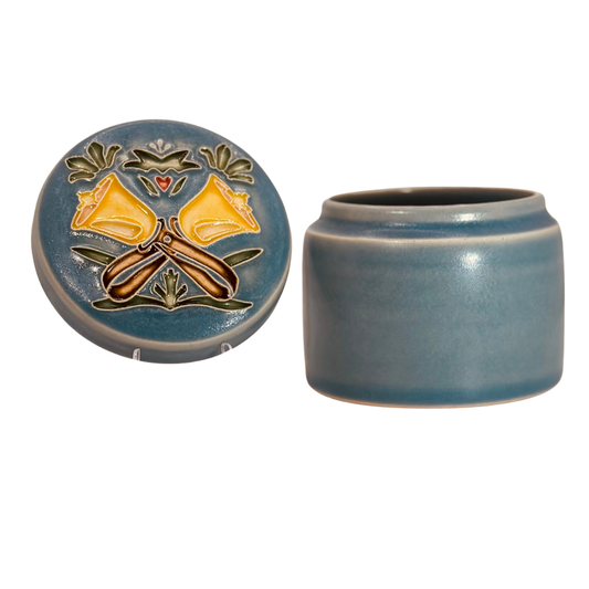 NEW! Ceramic Handbell Trinket Box – "Bells in the Garden"