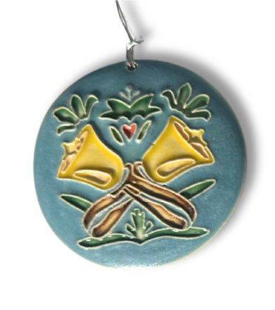 NEW! Ceramic Handbell Ornament – "Bells in the Garden"