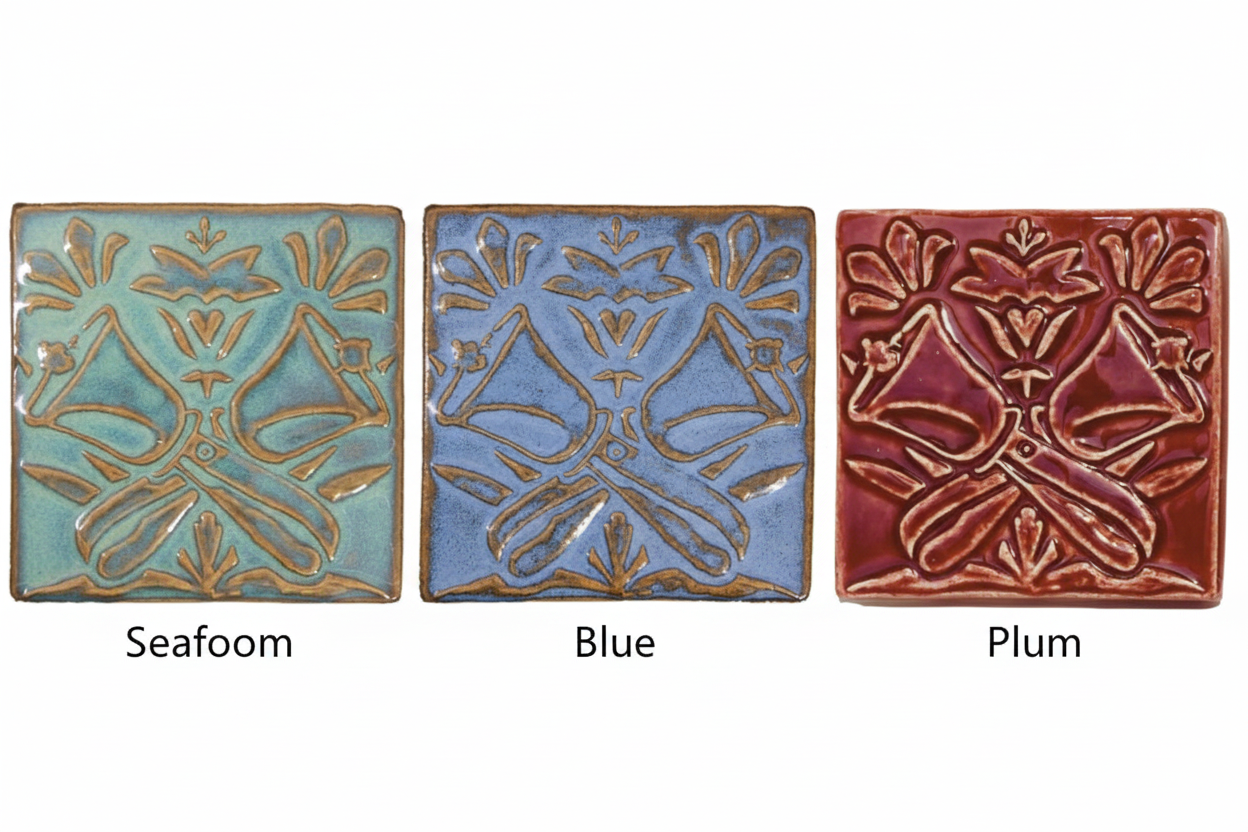 Ceramic Handbell Tile Composite – Seafoam, Blue, Plum