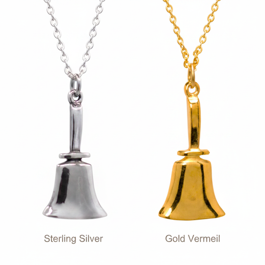 Handbell Charm with Chain – SS and GV Composite