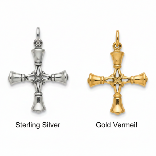 Handbell Cross Charm