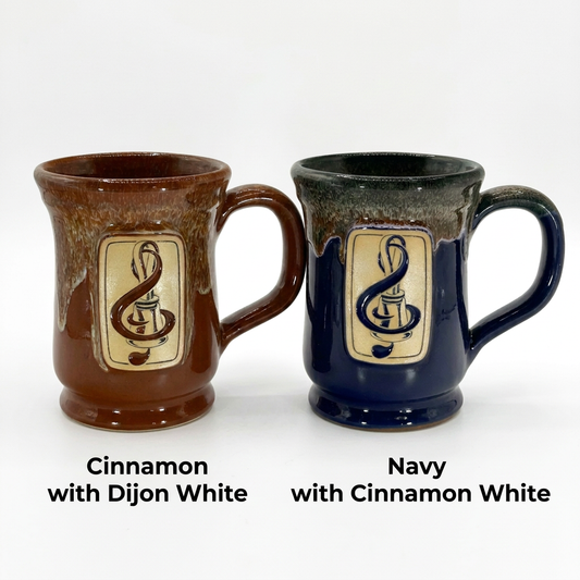 Handbell mugs on a white background