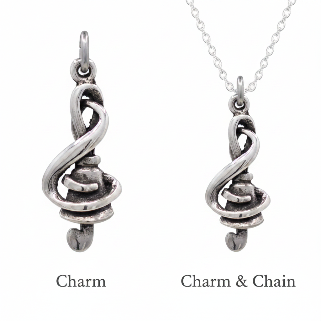 Handbell & Treble Clef Charm – Sterling Silver