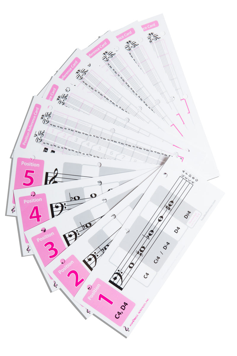 Notebook Position Reference Cards - for Handbells and Handchimes, set ...