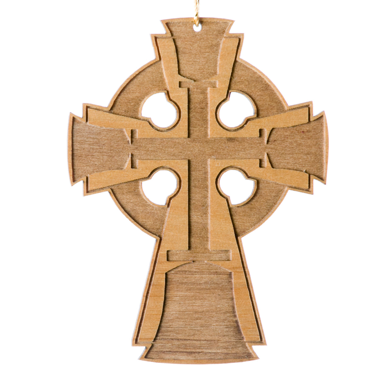 Wooden Ornament - Handbell Cross