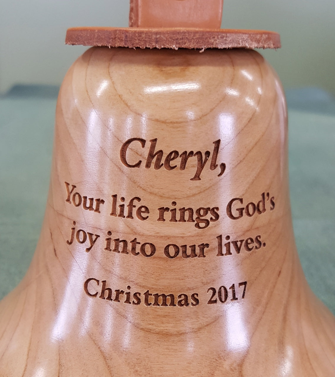 Wooden Music Box Bell - with engraving